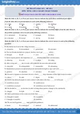 Đề thi giữa kì 1 Tiếng Anh 11 iLearn Smart World - Đề số 6